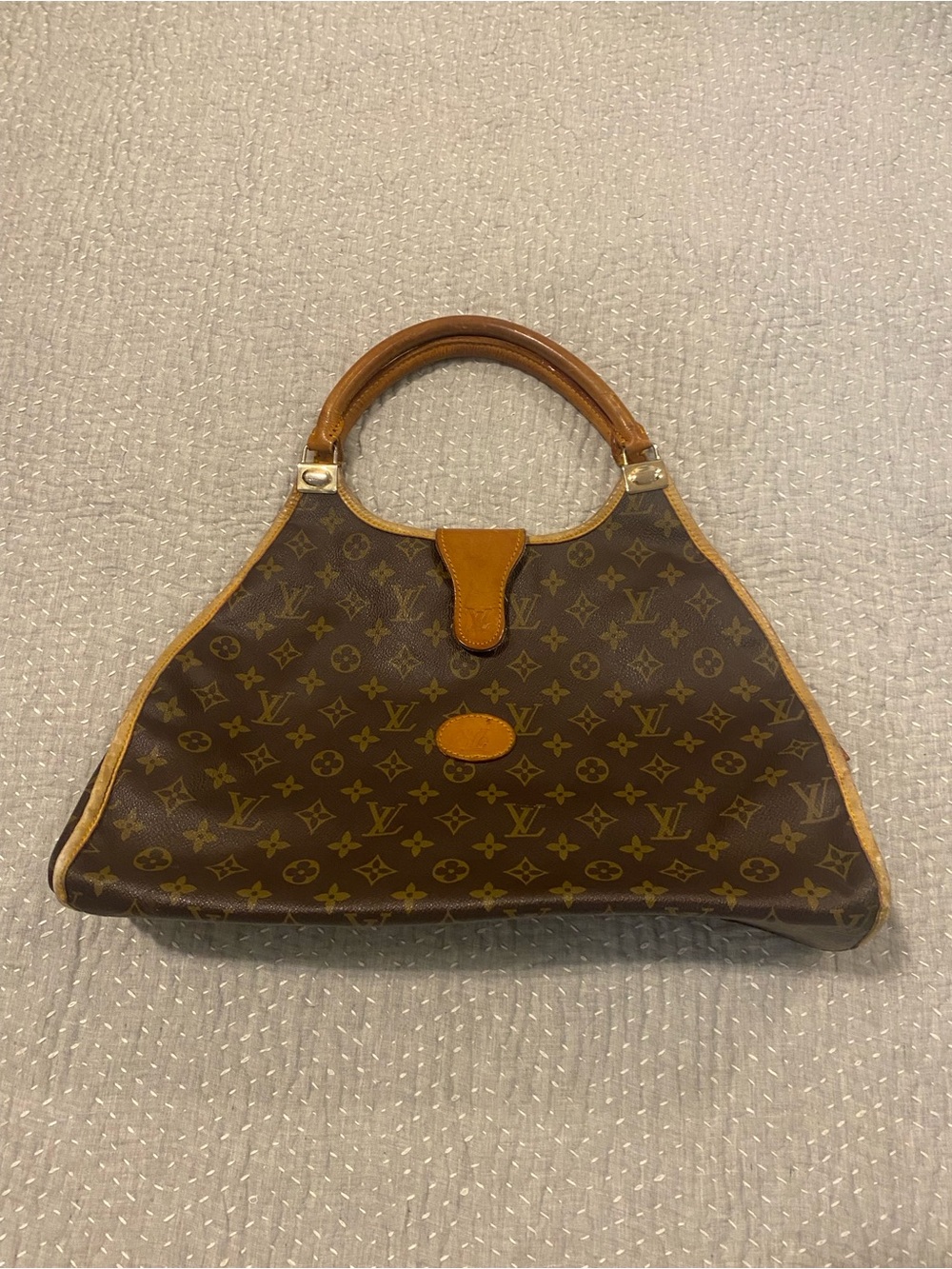Luxury Monogram Shoulder bag Brown Leather Trim Large - Picture 2 of 13